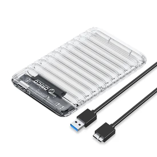 오리코 2.5인치 SSD HDD 외장 하드 케이스, 2139U3-V1, 투명, USB3.0, 1개