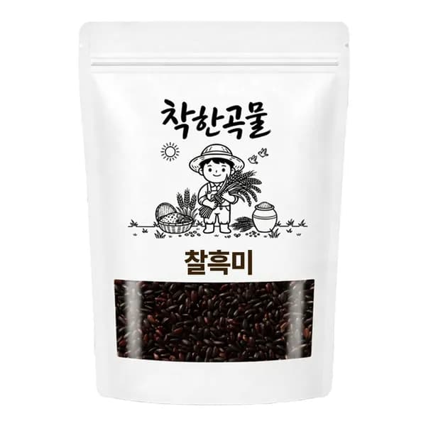 착한곡물 찰흑미 1kg 1개