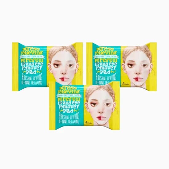 아리얼 스트레스 릴리빙 퓨어풀 립앤아이리무버 패드 30매입 3개