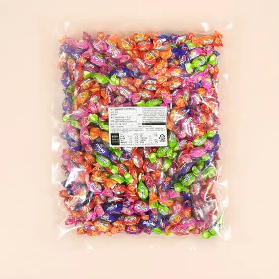 담라 어소티드 소프트캔디 과일맛 1kg 1개