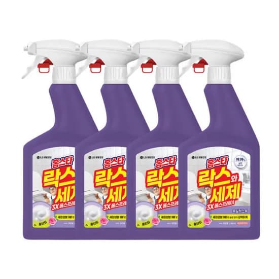 홈스타 락스와세제 스프레이 후로랄 900ml 4개