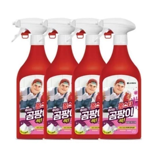 홈스타 맥스프레쉬 뿌리는 곰팡이 제거제 락스함유 500ml 4개