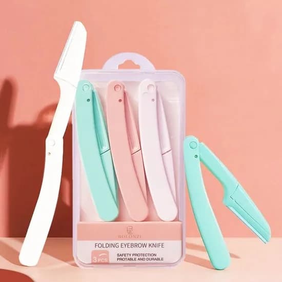 가이우스팜 접이식 눈썹칼 3P 세트, 3색, 1개
