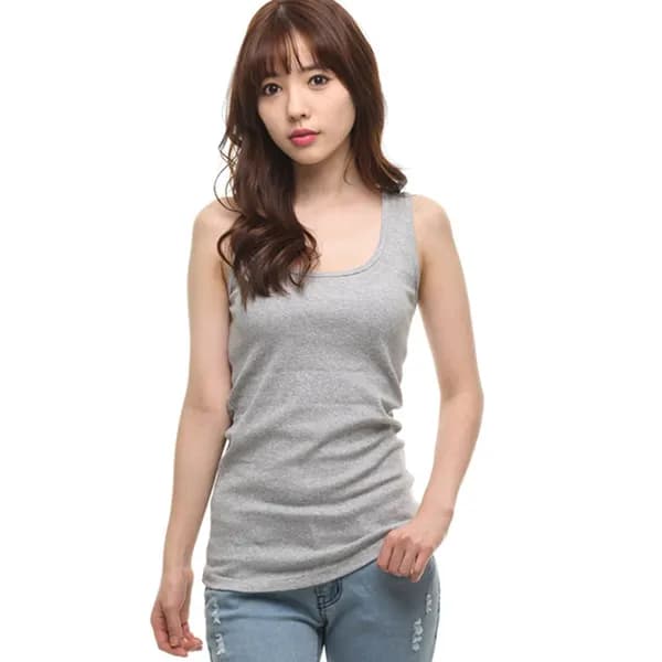 여성 나시 U넥 망고 블랙 FREE 1장