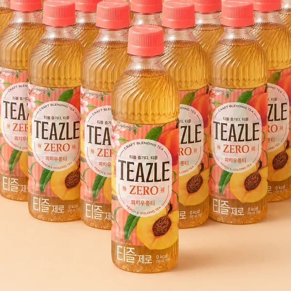 웅진 티즐 제로 피치우롱티 페트 500ml 10개 12,480원