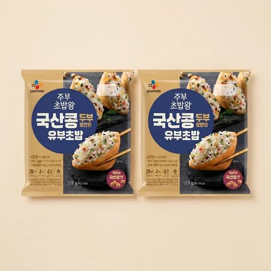 주부초밥왕 국산콩 두부로 만든 유부초밥 328g 2개