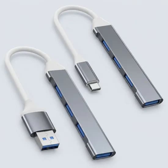 크로엠 프리야 USB 허브 멀티포트 4포트, SD-260102, USB타입, 실버, 1개