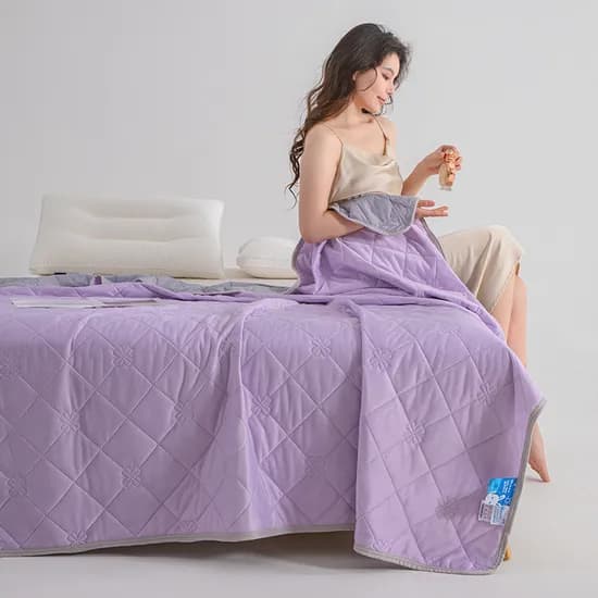 더블 킹 쿨링 아이스 차렵 이불 침구, 라벤더, 200x230cm