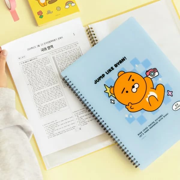 카카오프렌즈 세이치즈 스프링 클리어 파일 라이언 1개