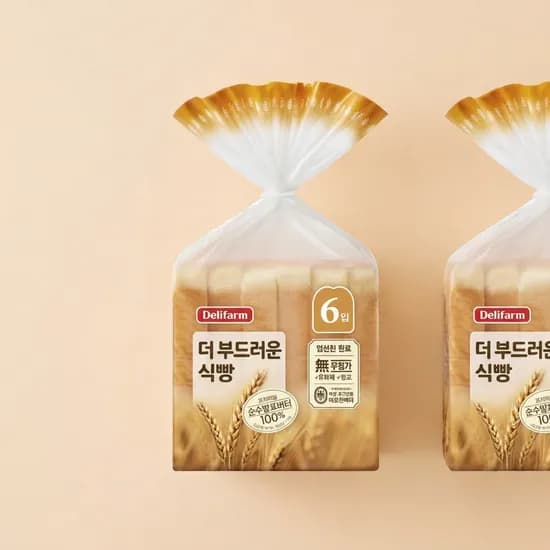 델리팜 더 부드러운 식빵 6입 380g 2봉