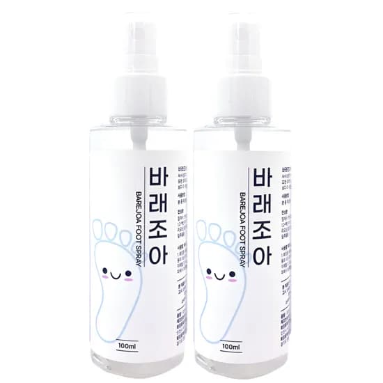 바래조아 발 각질 관리 풋스프레이 100ml 2개