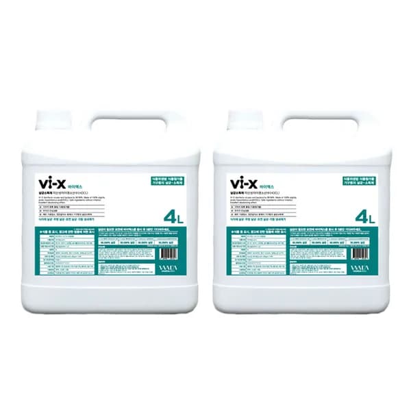 바이엑스 미산성 차아염소산수 살균소독제 4L x 2통, 2개