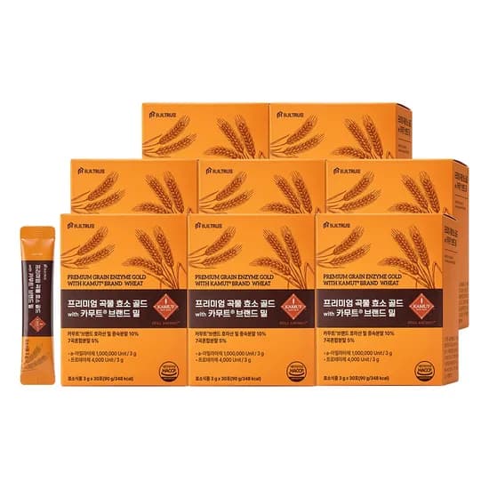 빌트루 프리미엄 카무트 곡물 효소 골드 3g 30포 8박스