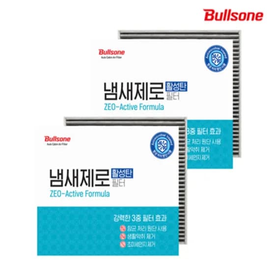 불스원 냄새제로 항균활성탄 차량용 에어컨 히터 필터 28번 2개입