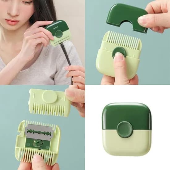 위드윈 2in1 양면 커트 빗 휴대용 컷트 빗, 그린, 1개