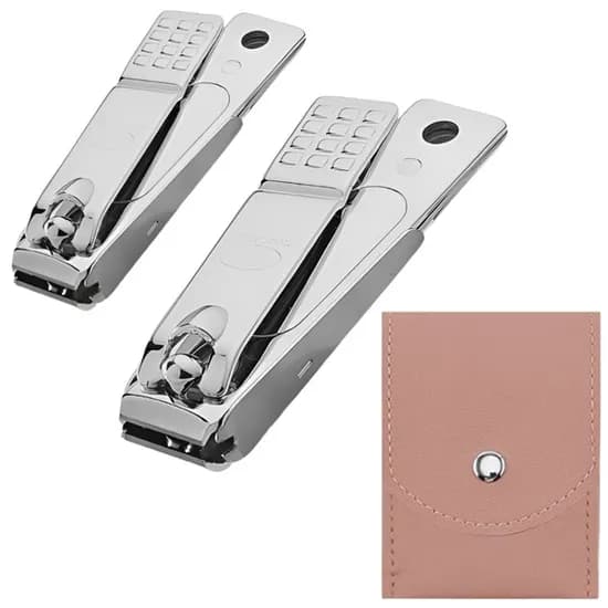 쓰리세븐 777 손톱깎이 세트, N-620ZASC, N-220ZASC, 손톱깎이-실버, 보관용파우치-핑크, 1세트
