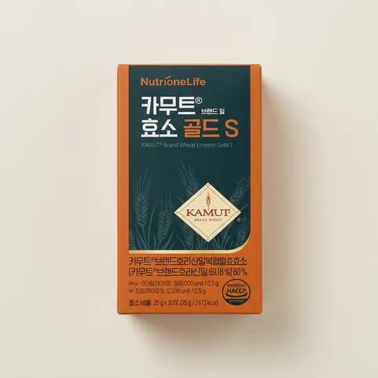 뉴트리원 카무트 브랜드 밀 효소 골드 S 30포 1개