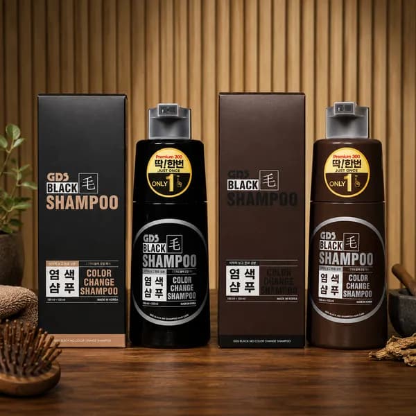 GDS BLACK 딱한번 염색샴푸 블랙 300ml 1통