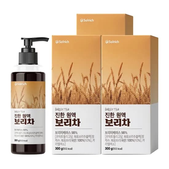 솔리치 진한 원액 보리차 300ml 3개