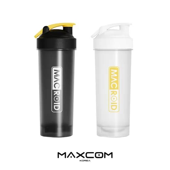 맥로이드 스피드쉐이크 텀블러, 블랙, 800ml, 쉐이크볼 포함, 2개