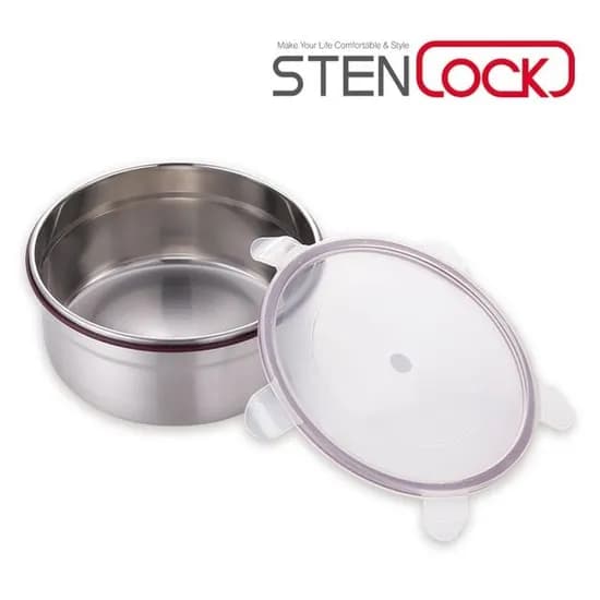 스텐락 원형 스테인레스 밀폐용기, 클래식 원형 08호, 1800ml, 1개