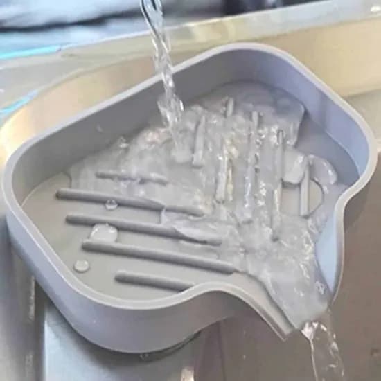 실리콘 물빠짐 받침대, 대형, 그레이, 1개