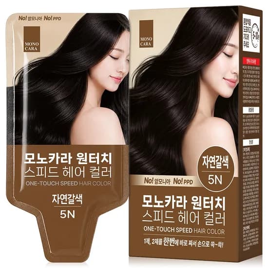 C2Y 모노카라 원터치 염색약 자연갈색 30g 5개