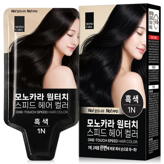 C2Y 모노카라 원터치 염색약 흑색 30g 5개