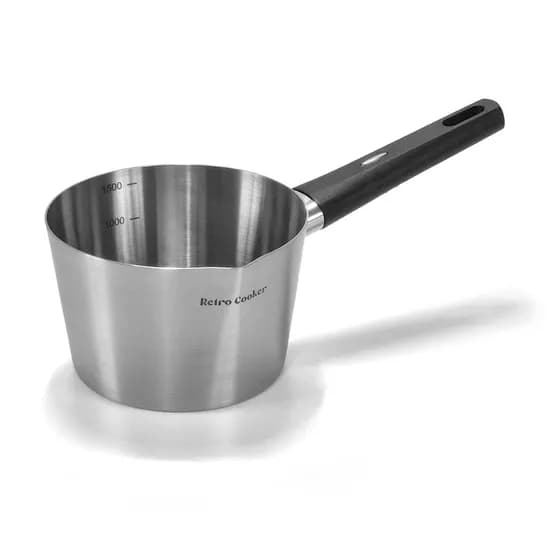 키친아트 IH 인덕션 레트로 스텐 편수 냄비, 16cm, 1개