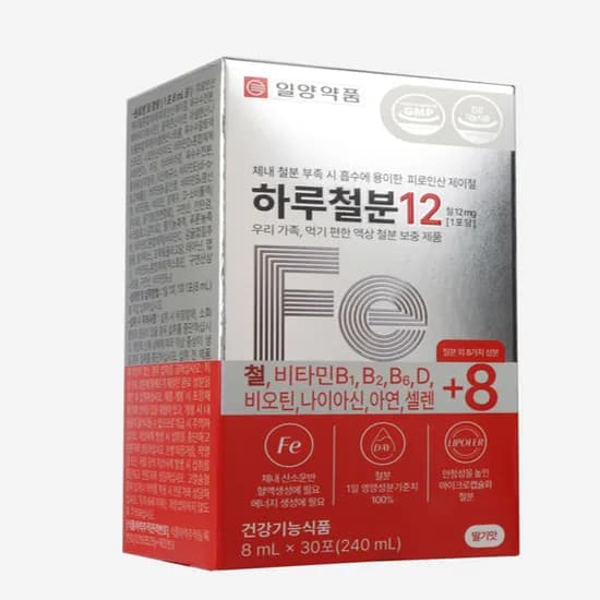 일양약품 하루철분12 액상형 8ml 30포 1개 9,900원