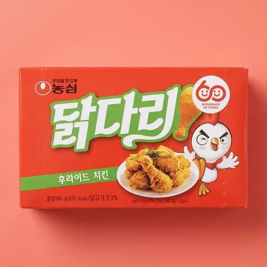 농심 닭다리 후라이드치킨맛 66g 20개