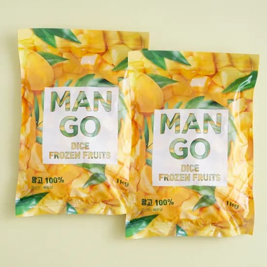 보라티알 TS FOOD 냉동 망고 다이스 1kg 2개