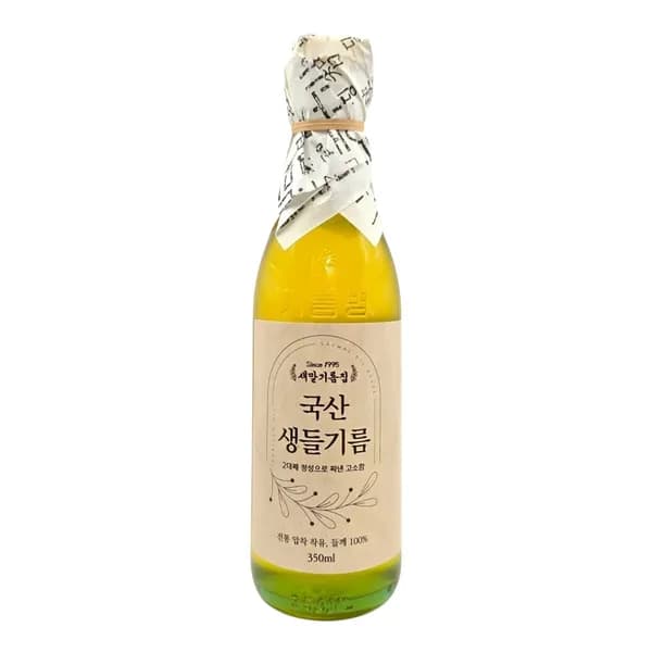 새말기름집 국내산 생들기름 볶지않은 냉압착 350ml 1개