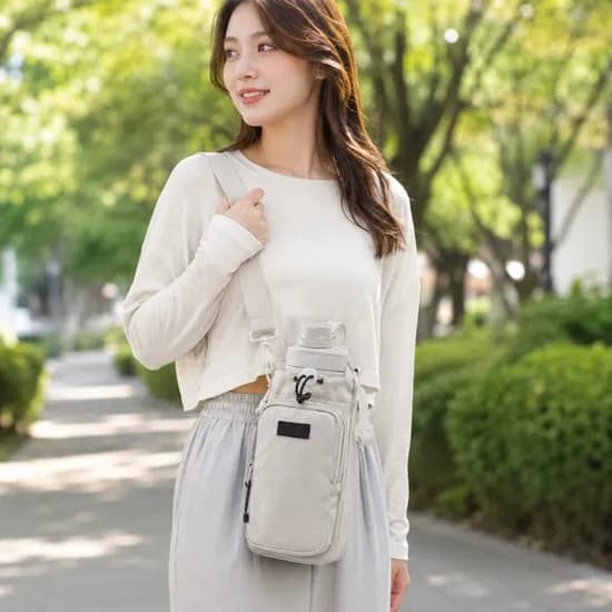 핸드프리 텀블러백, 그레이+블랙, 2개입, 1개