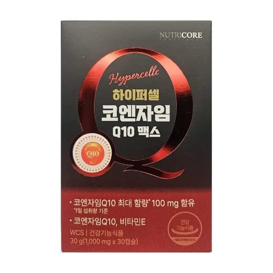뉴트리코어 하이퍼셀 코엔자임Q10 맥스 코큐텐 1000mg 30캡슐 1박스