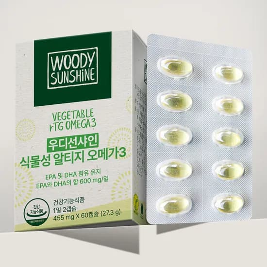 우디선샤인 비건 식물성 알티지 오메가3, 60정, 1개