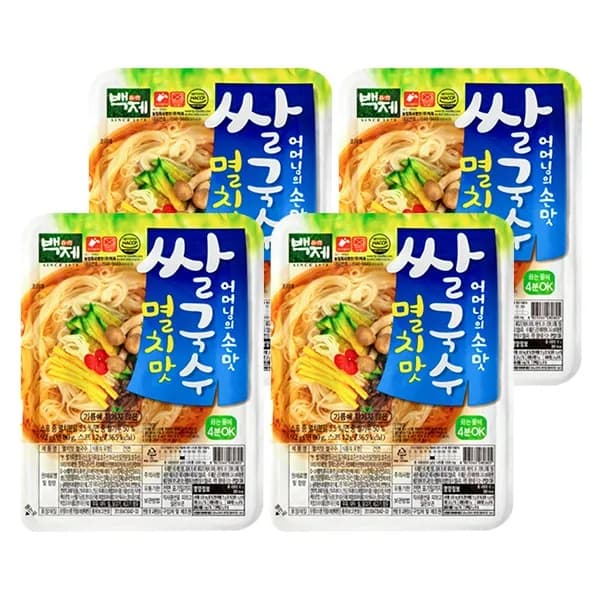 백제 어머님의 손맛 쌀국수 멸치맛 4개