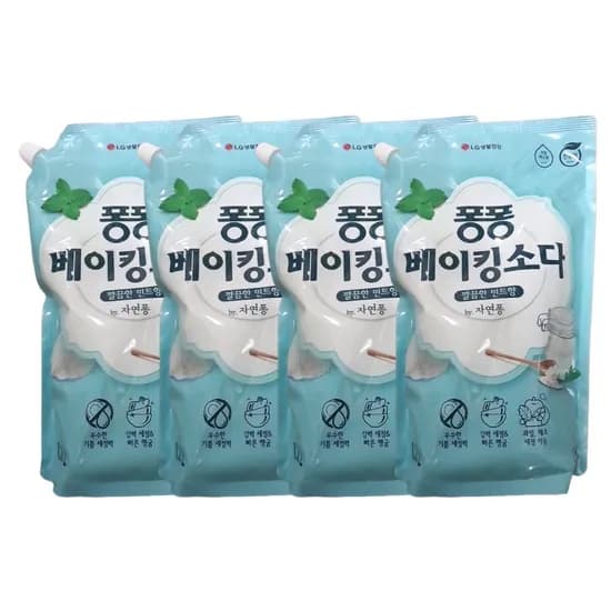 LG생활건강 퐁퐁 베이킹소다 주방세제 깔끔한 민트향 1.2L 3개
