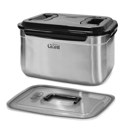 키친아트 자이언트 스텐 김치통, 9.5L, 누름판 포함, 1개