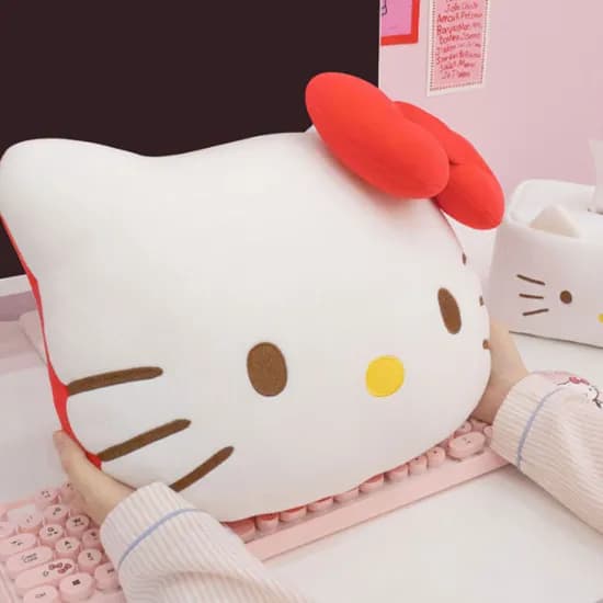 헬로키티 얼굴쿠션 레드클래식, 헬로키티 레드