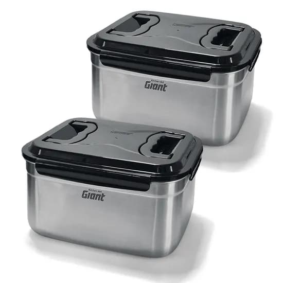 키친아트 자이언트 스테인레스 304 김치통, 누름판 미포함, 9.5L, 2개, 1세트