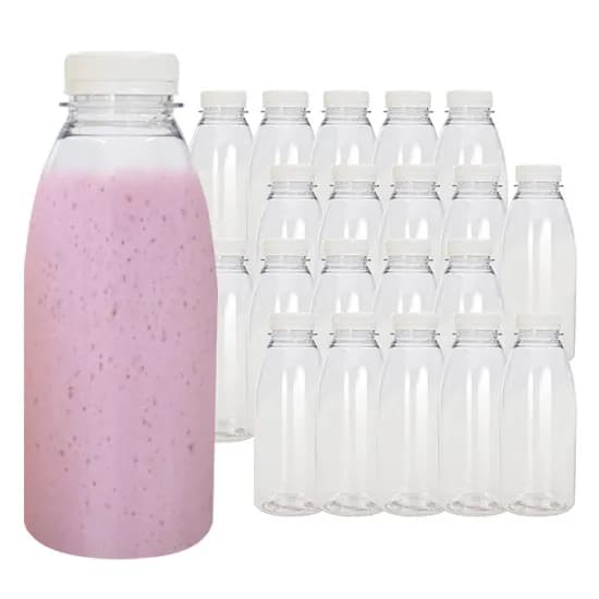 우유 원형 페트병, 450ml, 20개