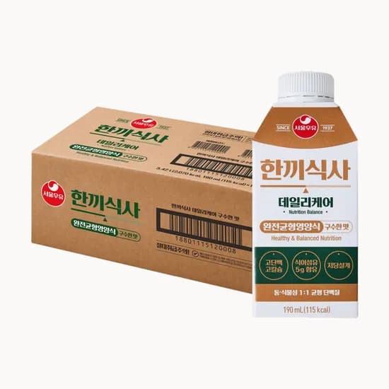 서울우유 한끼식사 데일리케어 고단백질 190ml 18팩