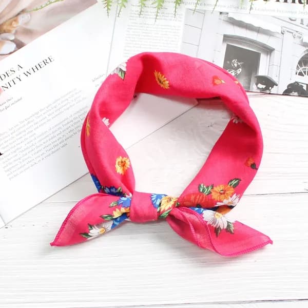 COTTONHANKIE 아사 면 손수건 마가렛 핑크 53x53cm 1개