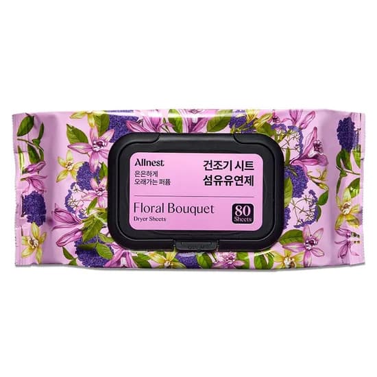 올네스트 퍼퓸 건조기 시트 섬유유연제 플로럴부케 80매 1개
