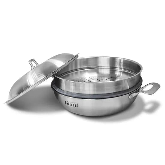 키친아트 인덕션 자이언트 통3중 스텐 양수 찜냄비 32cm 1개