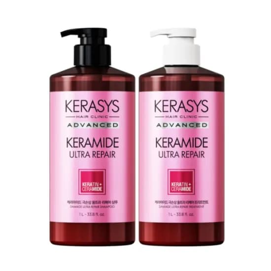 케라시스 케라마이드 극손상 샴푸 트리트먼트 1L + 1L 1세트