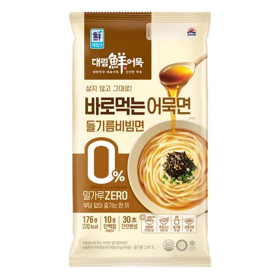 사조 대림선 바로먹는 어묵면 들기름비빔면 176g 6개