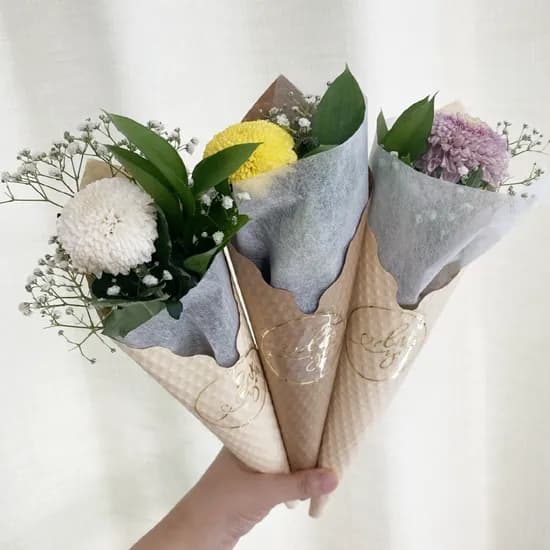 오후의 꽃 아이스크림꽃 미니 꽃다발 아이스크림꽃, 분홍, 1개