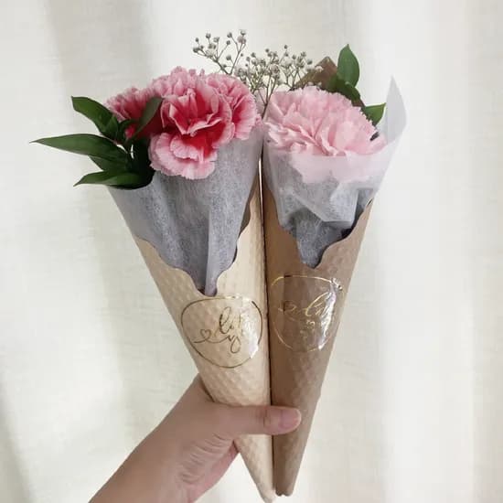 오후의 꽃 아이스크림꽃 미니 꽃다발 아이스크림꽃, 레드, 1개